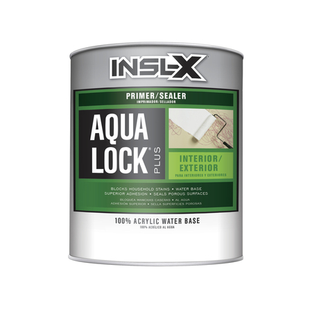 INSL-X BY BENJAMIN MOORE Insl-X Aqua Lock White Flat Water-Based Acrylic Primer and Sealer 1 qt AQ0400099-04